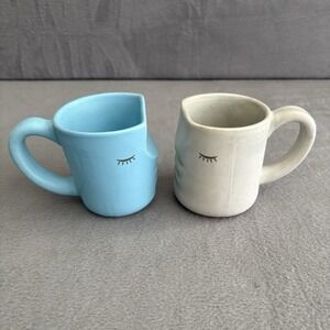 Uncommon Goods Ceramic Kissing Coffee Mugs Limited Edition See Photos